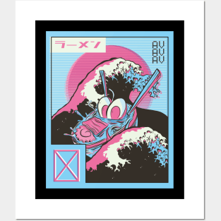 Vaporwave Ramen Posters and Art